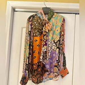 NWT Conditions Apply for Anthropologie tie front blouse